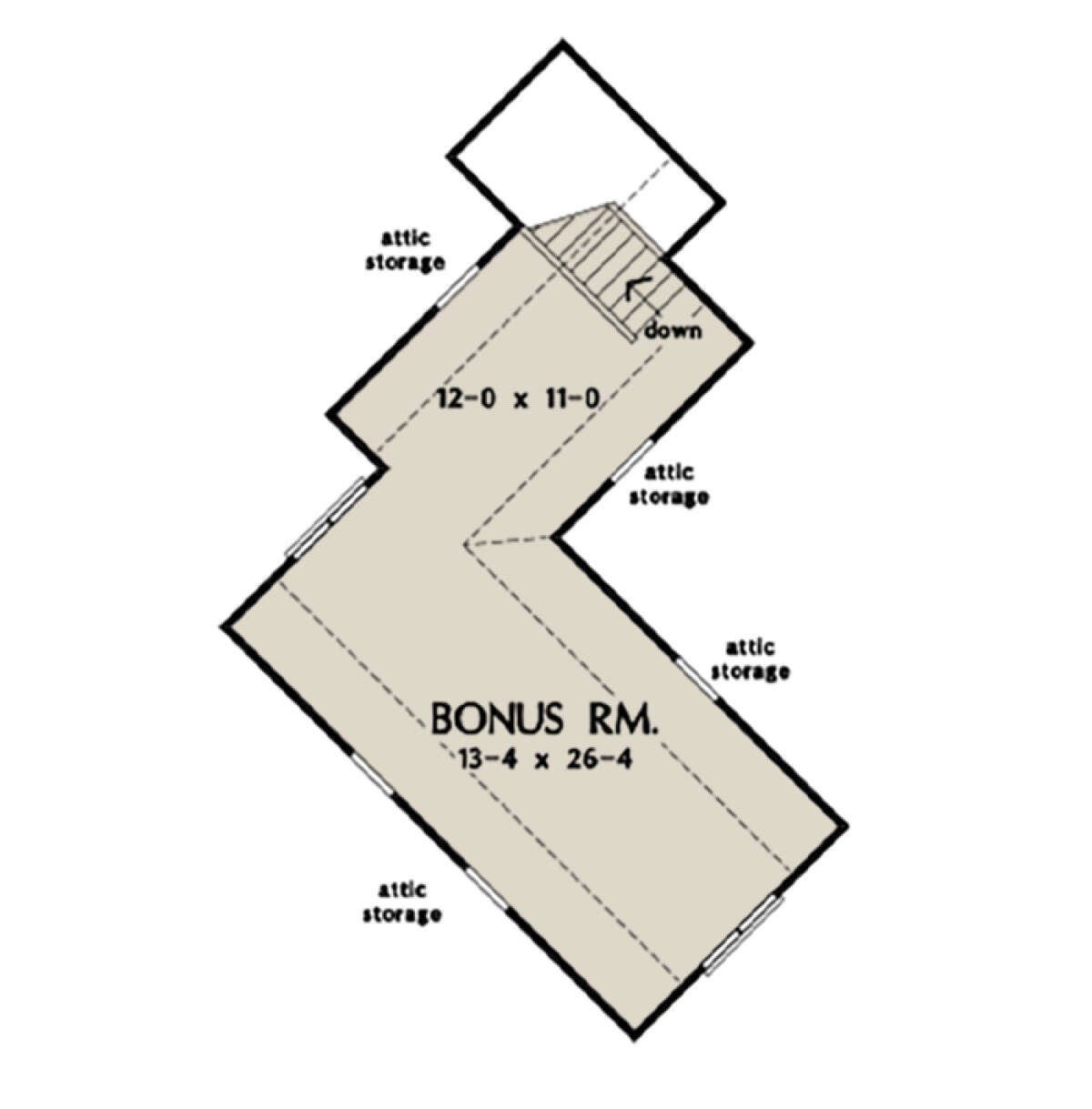 Bonus Room for House Plan #2865-00225