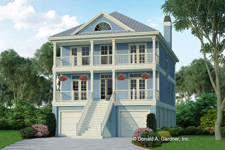 Coastal House Plan #2865-00227 Elevation Photo