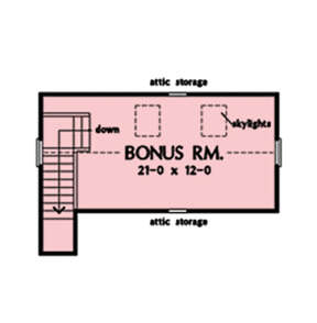 Bonus Room for House Plan #2865-00228