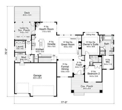 Main Floor for House Plan #098-00013