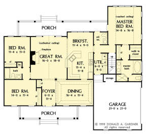Main Floor  for House Plan #2865-00229