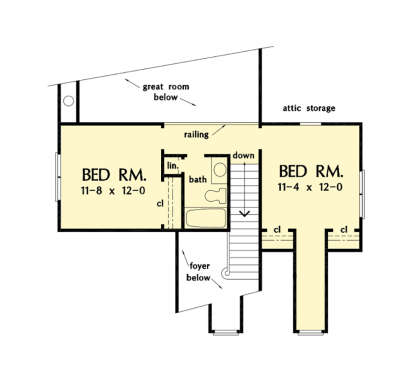 Second Floor for House Plan #2865-00230