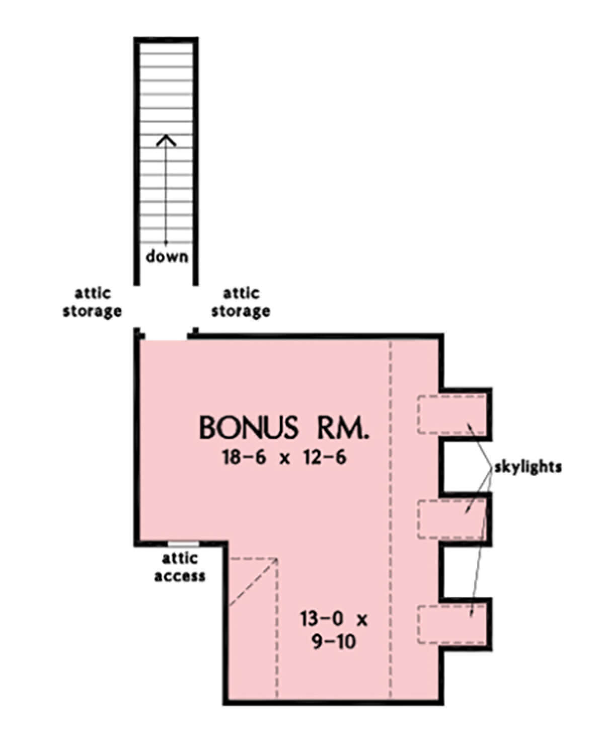 Bonus Room for House Plan #2865-00240