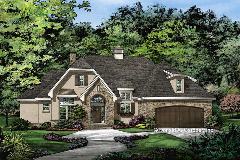 French Country House Plan #2865-00250 Elevation Photo