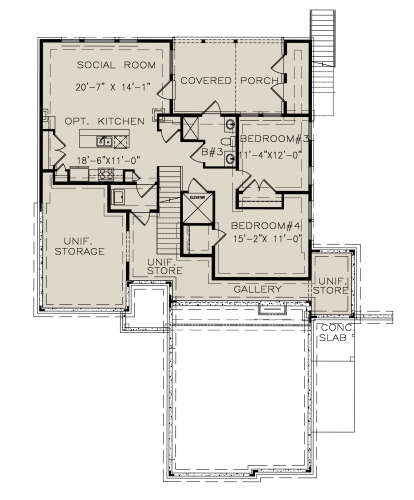 Basement for House Plan #699-00286