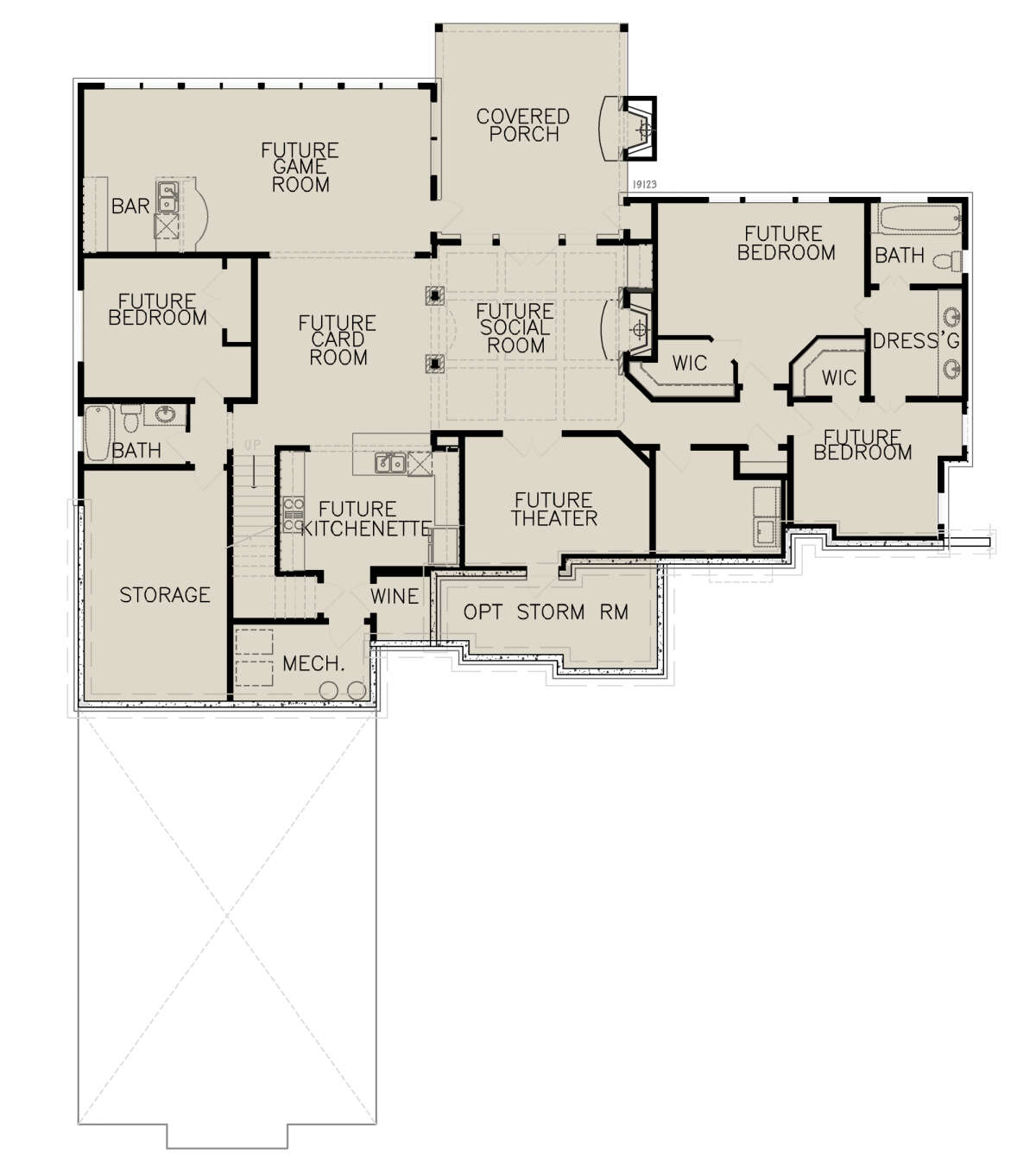 Basement for House Plan #699-00290