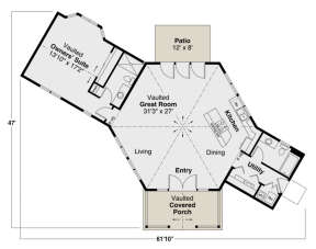 Main Floor  for House Plan #035-01018