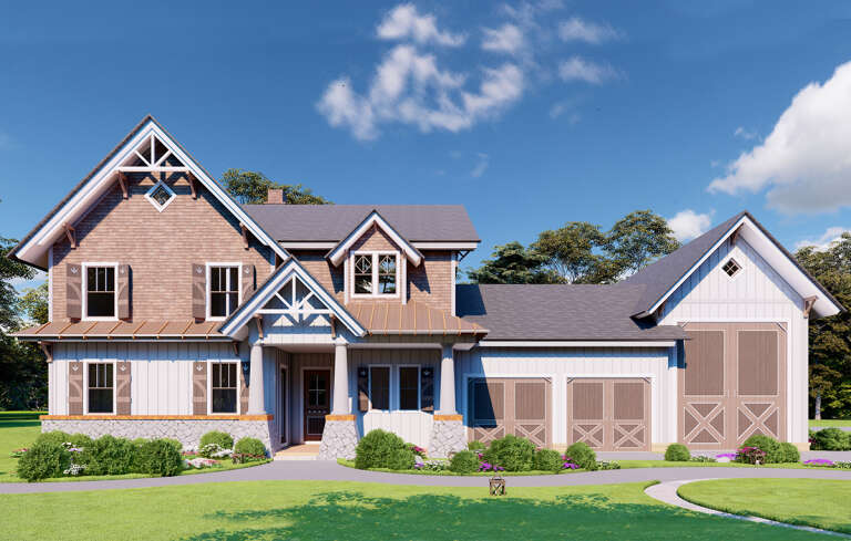 Barn House Plan #699-00299 Elevation Photo