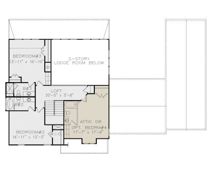 Second Floor for House Plan #699-00299