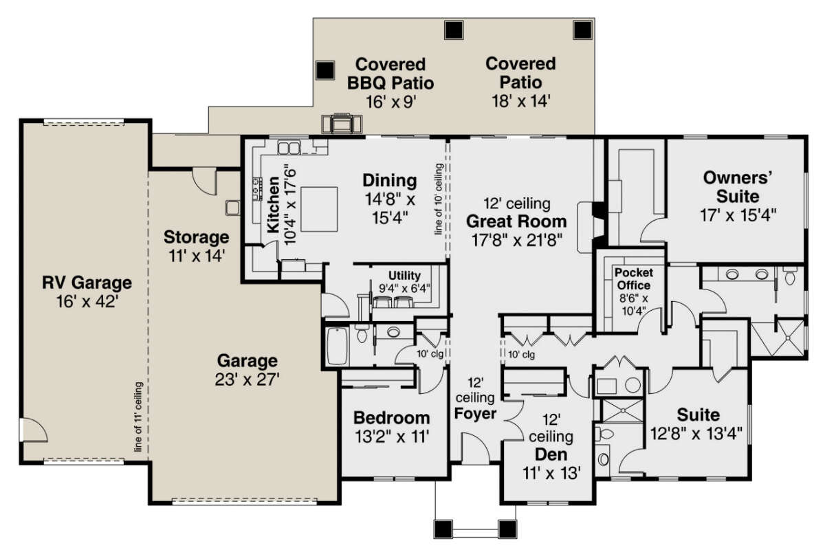 Main Floor  for House Plan #035-01019