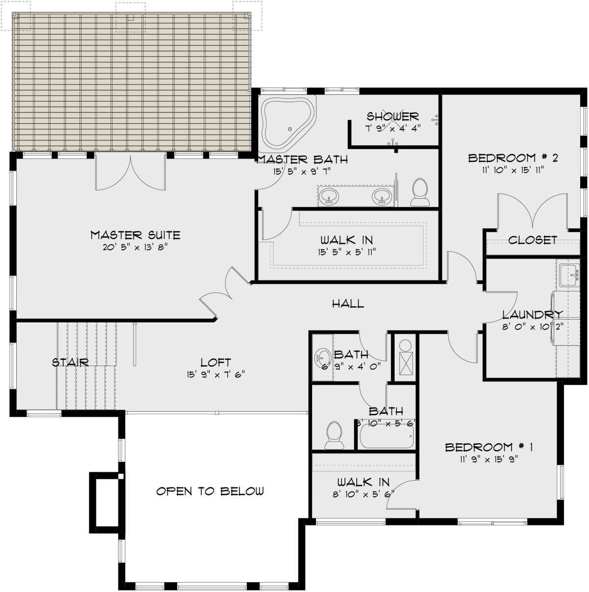 Second Floor for House Plan #2802-00165