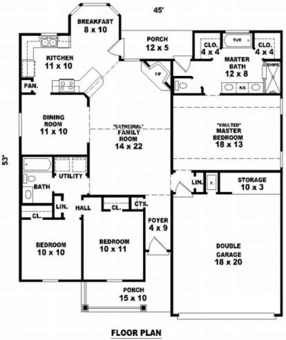 Floorplan1 for House Plan #053-00402