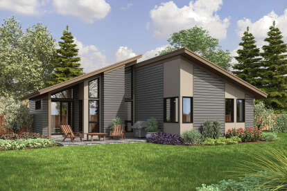 Contemporary House Plan #2559-00945 Elevation Photo