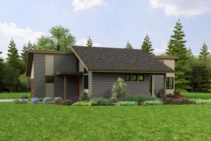 Contemporary House Plan #2559-00945 Elevation Photo