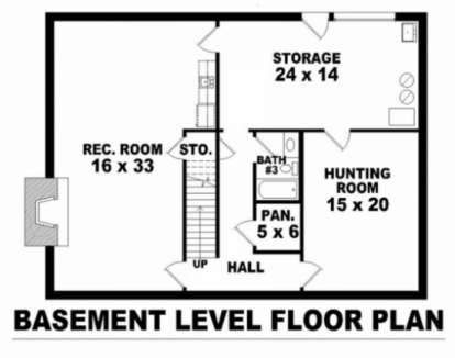Basement Floor for House Plan #053-00403
