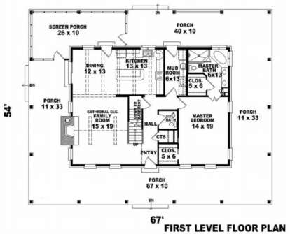 First Floor for House Plan #053-00403