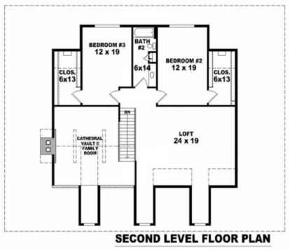 Second Floor for House Plan #053-00403