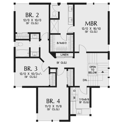 Second Floor for House Plan #2559-00948
