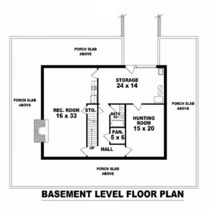 Basement Floor  for House Plan #053-00404
