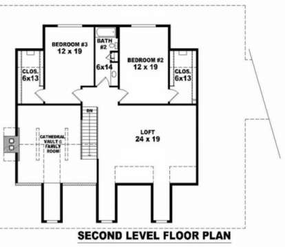Second Floor for House Plan #053-00404