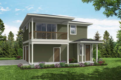 Prairie House Plan #035-01020 Elevation Photo