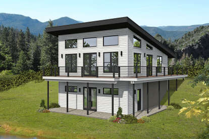 Modern House Plan #940-00546 Elevation Photo