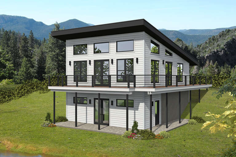 House Plan House Plan #27395 Angled Front Elevation