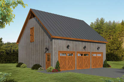 Barn House Plan #940-00547 Elevation Photo