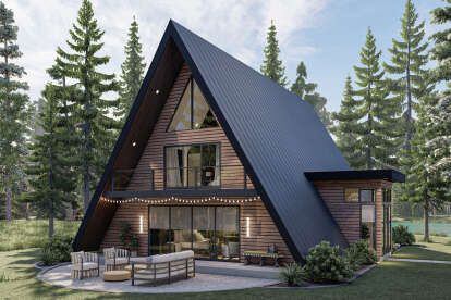 A Frame House Plan #963-00659 Elevation Photo