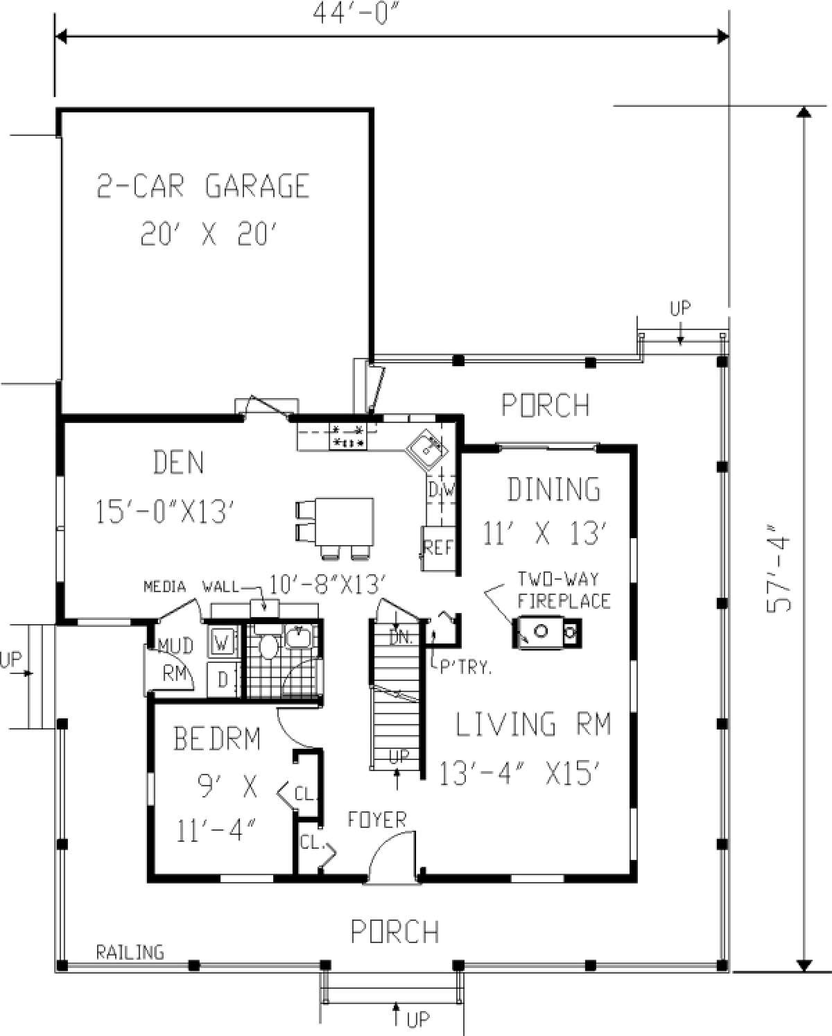 Main Floor for House Plan #033-00062