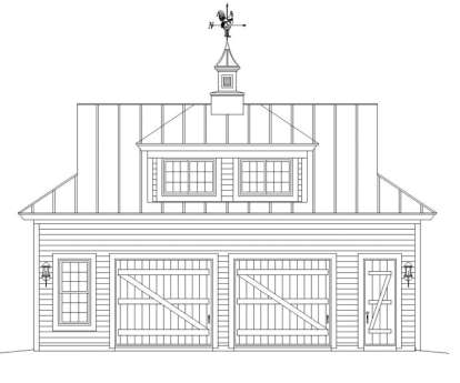 Barn House Plan #053-00405 Elevation Photo