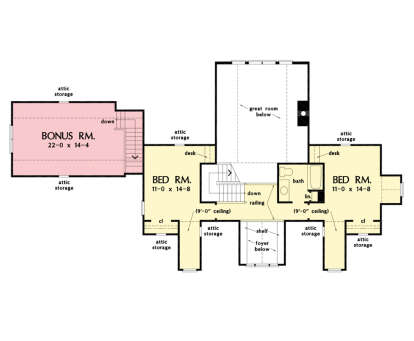 Second Floor for House Plan #2865-00262