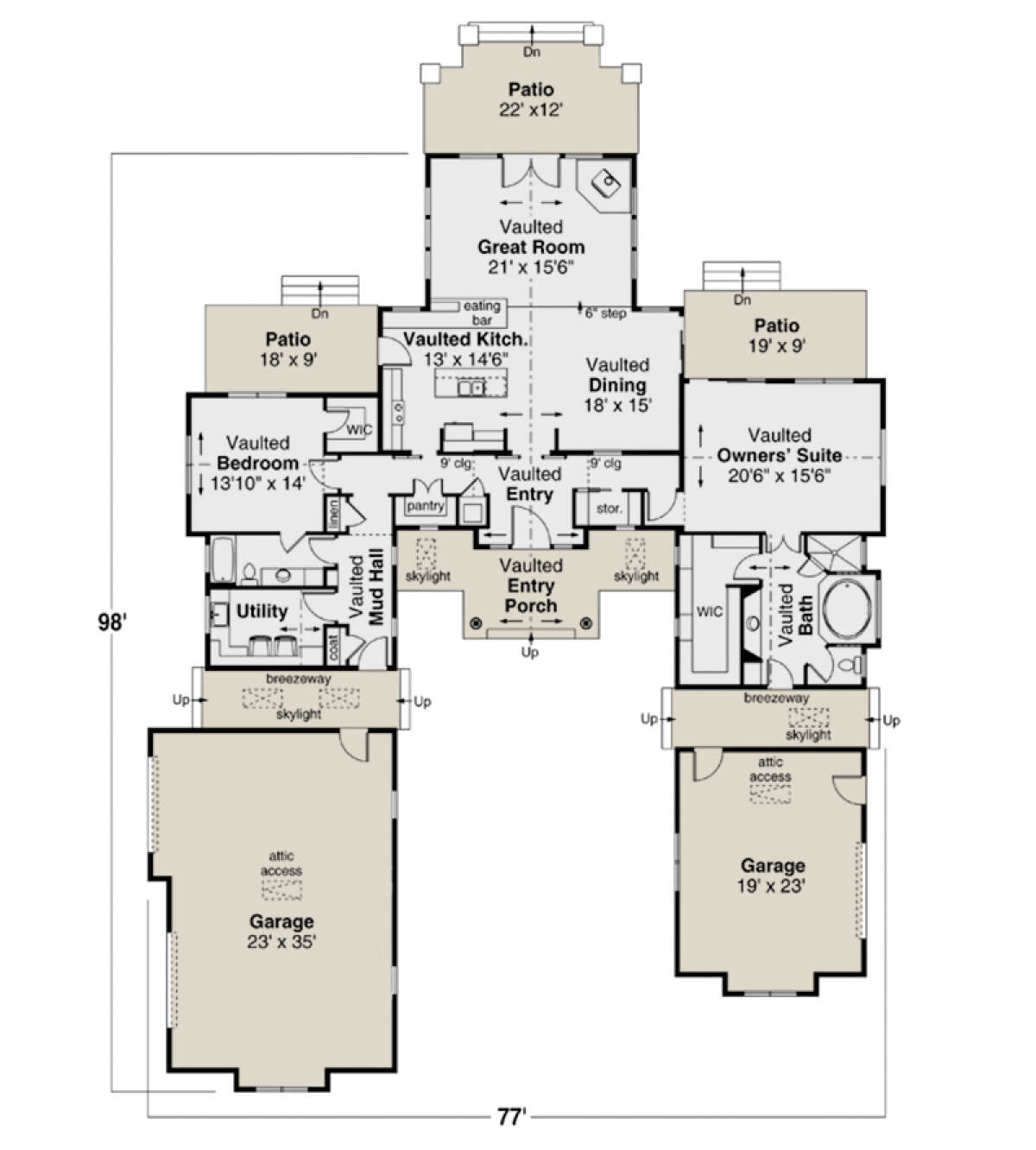 Main Floor  for House Plan #035-01021