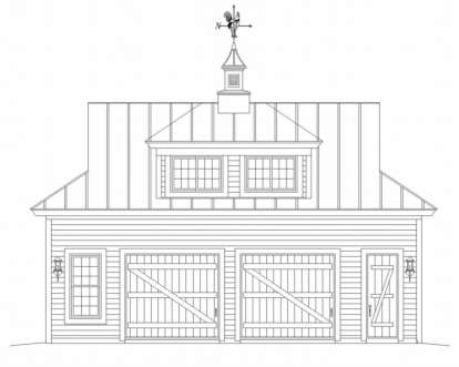 Barn House Plan #053-00406 Elevation Photo