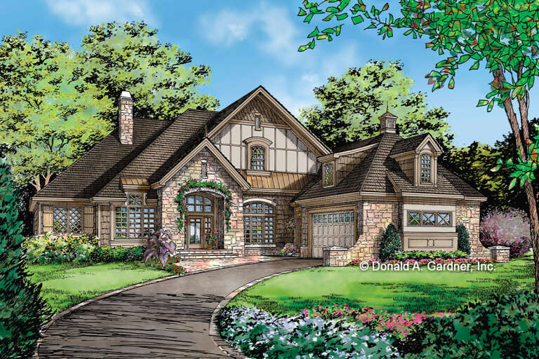 French Country House Plan #2865-00268 Elevation Photo