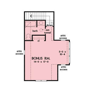 Bonus Room for House Plan #2865-00274