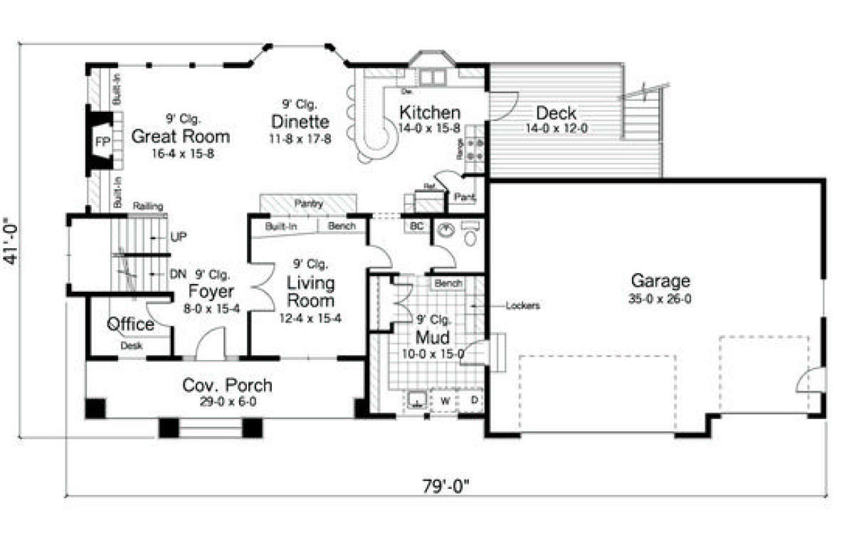 Main Floor for House Plan #098-00015