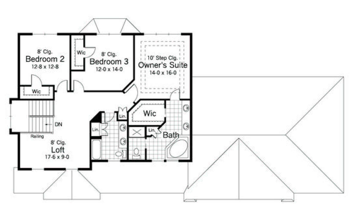 Second Floor for House Plan #098-00015