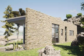 Contemporary House Plan #028-00170 Elevation Photo
