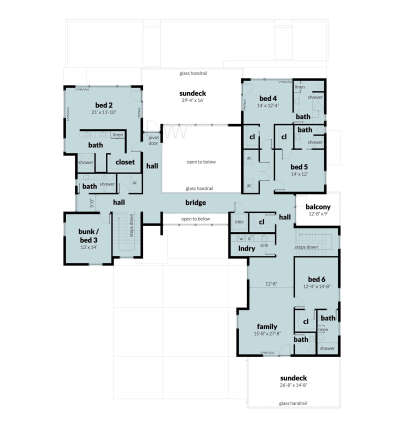 Second Floor for House Plan #028-00173