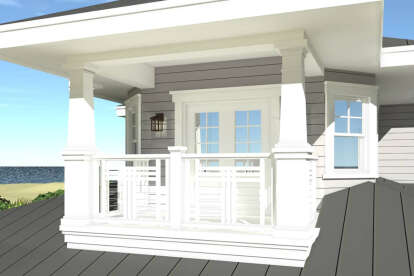 Coastal House Plan #028-00176 Elevation Photo