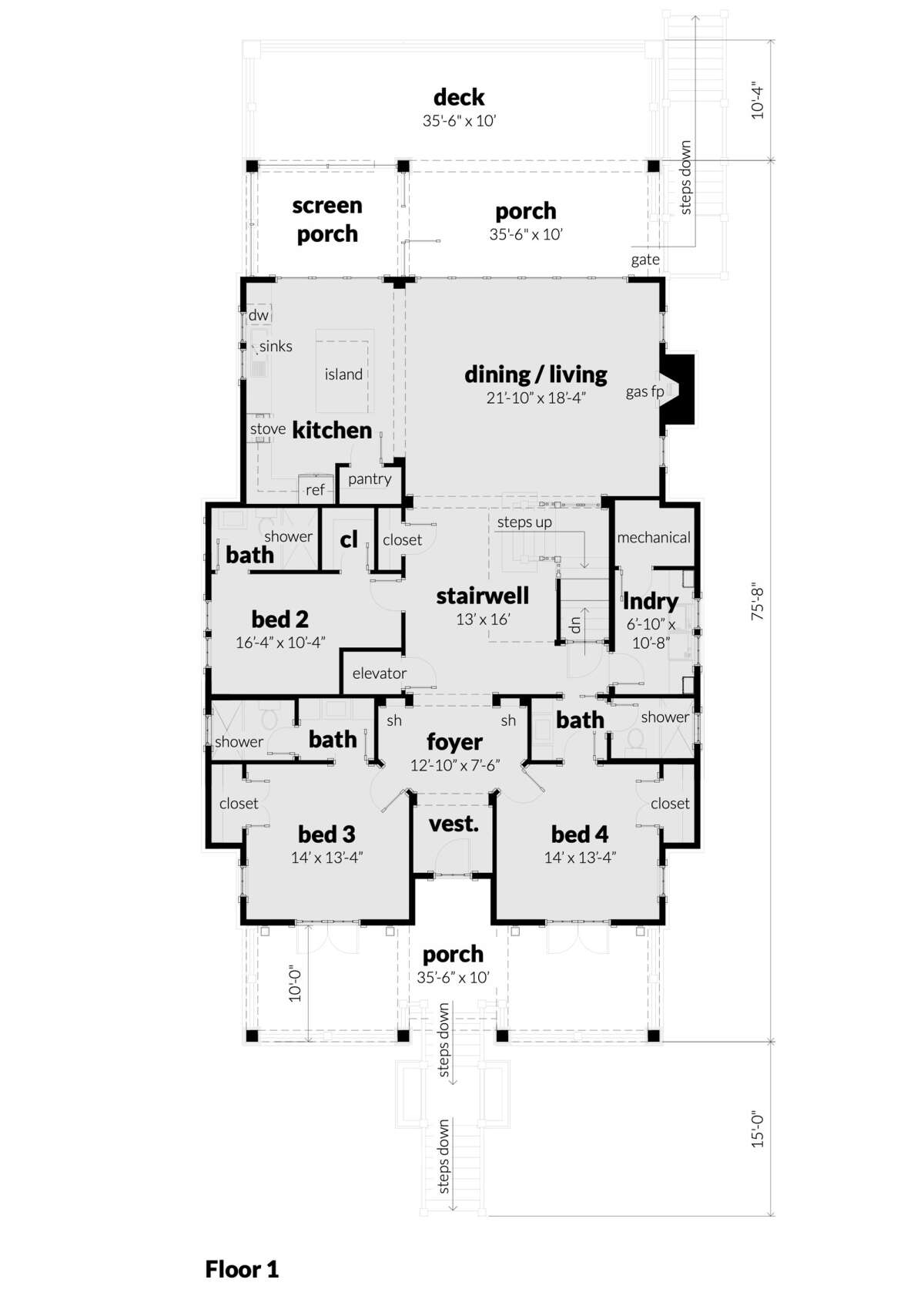 Main Floor  for House Plan #028-00176