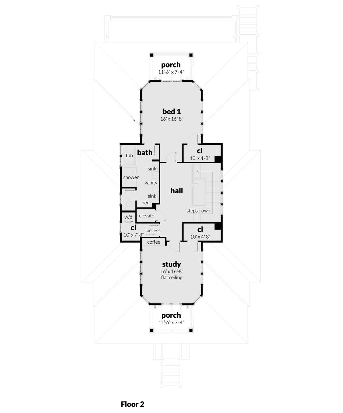 Second Floor for House Plan #028-00176