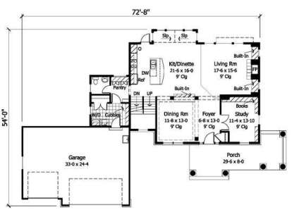 Main Floor for House Plan #098-00016