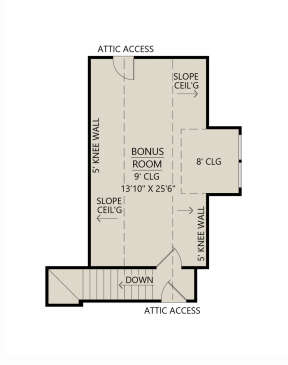 Bonus Room for House Plan #4534-00082