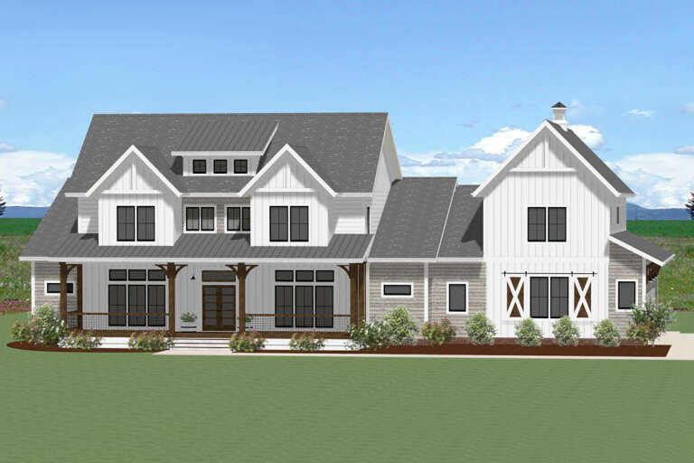 House Plan House Plan #27447 Angled Front Elevation 