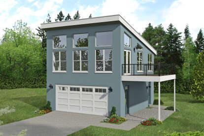 1 Bed, 1 Bath, 881 Square Foot House Plan - #940-00549