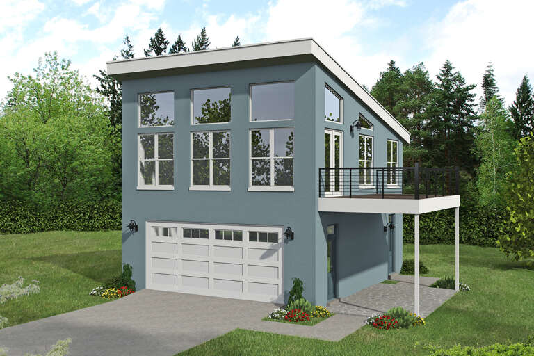 Modern House Plan #940-00549 Elevation Photo