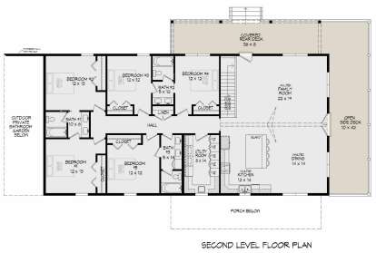 Second Floor for House Plan #940-00552