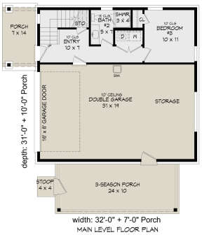 First Floor for House Plan #940-00554